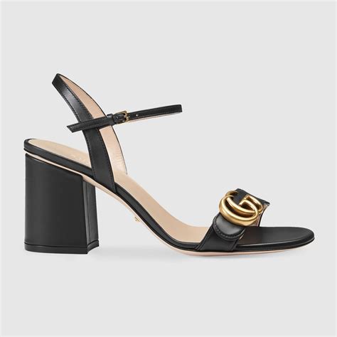 black gucci chiffon sandals|gucci black heel sandals.